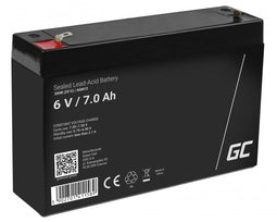 Green Cell AGM12 - Accu VRLA/AGM 6V 7000mAh - Zwart