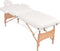 vidaXL - Massagetafel- - en - krukset - inklapbaar - 2 - zones - 10 - cm - dik - wit