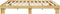 vidaXL - Bedframe - zonder - matras - 180x200 - cm - massief - hout - eiken