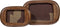 BePureHome Wanddecoratie Vertex - Hout - Walnoot - 19x29x3