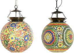 Plafondlamp DKD Home Decor Kristal Metaal Multicolour 25 W 25 x 25 x 30 cm (2 Stuks)