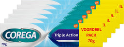 Corega Triple Action Kleefcrème voor Gebitsprothes - 6 x 70 g