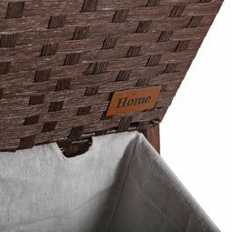 Badkamerschappen Versa Donkerbruin 4 Manden Hout Katoen Rotan 35 x 125 x 35 cm