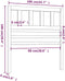 vidaXL - Hoofdbord - 106x4x100 - cm - massief - grenenhout - grijs