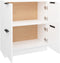 vidaXL - Dressoir - 60x30x70 - cm - bewerkt - hout - hoogglans - wit