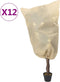 vidaXL - Plantenhoezen - met - trekkoord - 12 - st - 70 - g/m² - 0,8x1 - m
