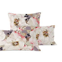 Happy Friday Pillow cover White peonies 50x75 cm (x2) Multicolor