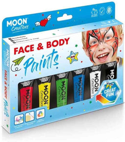 Moon Creations Face & Body Paint Schmink Primary Colours Set Multicolours