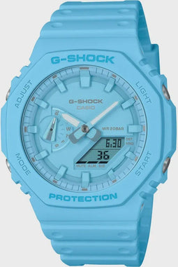 G-Shock GA-2100-2A2ER - Polshorloge - 20 ATM waterdicht - Kleur blauw