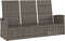 vidaXL - Tuinbank - verstelbaar - met - kussens - 173 - cm - poly - rattan - grijs
