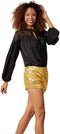 Dressforfun Pailletten-short - Hotpants - Sexy uitstraling - Goud L