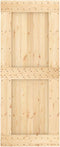 vidaXL - Schuifdeur - met - beslag - 85x210 - cm - massief - grenenhout