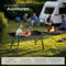 tectake® Campingtafel Bastiaan - Opvouwbaar Aluminium - Verstelbare Hoogte - Zwart