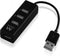 Ewent EW1123 - USB Hub 2.0 - 4 poorts - Zwart