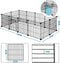 Eugad Puppyren & Knaagdierenren - Opvouwbare Speelren 142x72x36 cm - Zwart - 12 Panelen