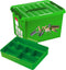 Sunware Q-line TuinBox 22L - met inzet met vakverdeling - groen/transparant