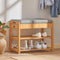 SoBuy FSR49-N - Schoenenrek met Zijkast en Zitgedeelte - Bamboe - 55x30x46cm
