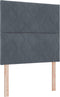 vidaXL - Hoofdbord - met - Diamantblokjes - Donkergrijs - 100 - cm - Velours