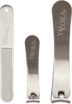 Yolora Nagelknipper Set - Roestvrijstalen Nagelset - Voor Vinger en Teennagels - Luxe (3 stuks)