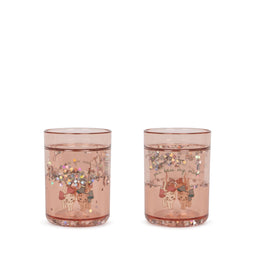 Konges Sløjd 2 Pack glitter bekers - 2 stuks - Bow Kitty