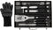 Ozocozy BBQ accessoires - 10-delig - Barbecue gereedschap - Hittebestendige handschoen - Aluminium koffer