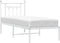 vidaXL - Bedframe - met - hoofdbord - zonder - matras - metaal - wit - 75x190 - cm