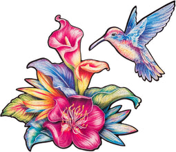 UNIDRAGON Houten Puzzel Voor Volwassenen Dier - Ongrijpbare Kolibri - 700 stukjes - Royal Size 70x54 cm