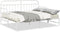 vidaXL - Bedbank - met - Uittrekbed - - - Wit, - 80x200 - cm, - Staal
