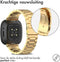 imoshion Bandje met Horlogeband inkorter - Geschikt voor Fitbit Versa 4, Fitbit Versa 3, Fitbit Sense 2, Fitbit Sense - imoshion Stalen band zonder installatiehulp - goud
