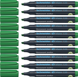 Schneider permanent marker - Maxx 133 - beitelpunt - groen - 10 stuks - S-113304-10