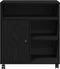 vidaXL - Printerstandaard - met - Wielen - Zwart - Eiken - 60x50x67 - cm
