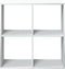 vidaXL - Kamerscherm - / - boekenkast - 69,5x29x69,5 - cm - bewerkt - hout - wit