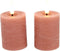 Countryfield Led stompkaarsen 2 stuks Roze