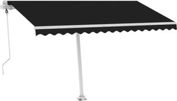 vidaXL - Luifel - vrijstaand - automatisch - 400x300 - cm - antracietkleurig