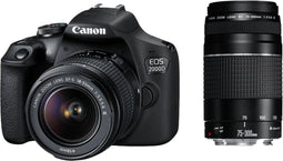 Canon EOS 2000D - Spiegelreflexcamera - 24.1 Megapixel - 18-55mm f/3.6-5.6 III + 75-300 f/4-5.6 III