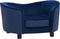 vidaXL - Hondenbank - 69x49x40 - cm - pluche - en - kunstleer - blauw