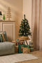 Black Box Trees Joy - Kunstkerstboom - 26 Ornamenten en 30 LED Lampjes - Groen Zilver - H90 x Ø50 cm