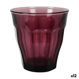 Glazenset Duralex Picardie Paars 4 Onderdelen 250 ml (12 Stuks)
