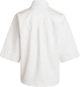 SISTERS POINT Jas Olea-Ja1 - Oversized denim jasje - Wit - S
