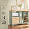 SoBuy FSB81-GR - Buffetkast - 2 lades 3 planken - Groen