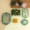 Quid Minimal - Set Lunchboxen - 330 ml 800 ml 1,8 L - Groen (3 stuks)