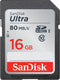 SanDisk Ultra - SDHC Geheugenkaart 16GB - Class 10 - 48 MB/s (1 stuk)