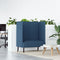 vidaXL - Hoge - Rug - Bank - Blauw - 109x56x121 - cm - Stof