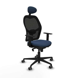 Jorquera Piqueras y Crespo 1D036G1 - Bureaustoel met hoofdsteun - Verstelbare hoogte - Marineblauw