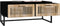 vidaXL - Salontafel - 80x40x35 - cm - bewerkt - hout - en - ijzer - zwart