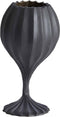 Light & Living Vaas Mikie - Zwart - 19x19x36cm - Modern