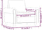 Fauteuil 60 cm kunstleer cappuccinokleurig