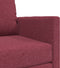 vidaXL - Vloersofa - Bed - 2-in-1 - Bordeauxrood - 74x77x81 - cm - Stof