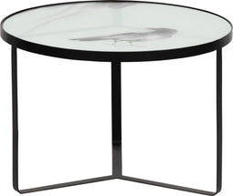 BePureHome Fly Bijzettafel - Metaal/Glas - Zwart - 38x55x55