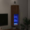 vidaXL - Tv-meubel - met - LED-verlichting - 30,5x30x102 - cm - artisanaal - eiken